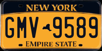 NY license plate GMV9589