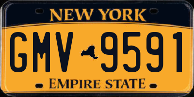 NY license plate GMV9591