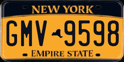 NY license plate GMV9598