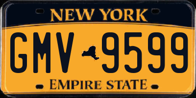 NY license plate GMV9599