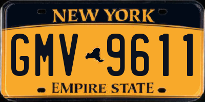 NY license plate GMV9611