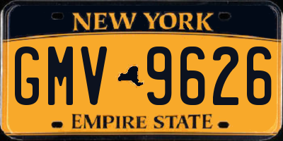 NY license plate GMV9626