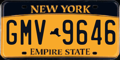 NY license plate GMV9646