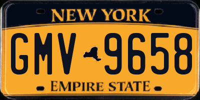 NY license plate GMV9658