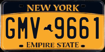 NY license plate GMV9661