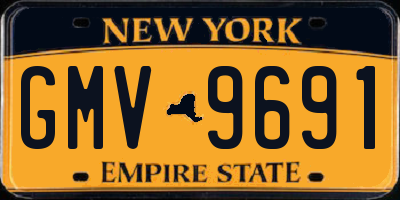 NY license plate GMV9691