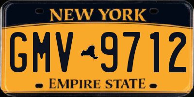 NY license plate GMV9712