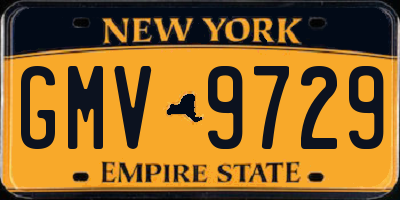 NY license plate GMV9729