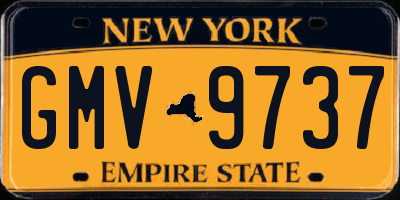NY license plate GMV9737