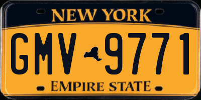 NY license plate GMV9771