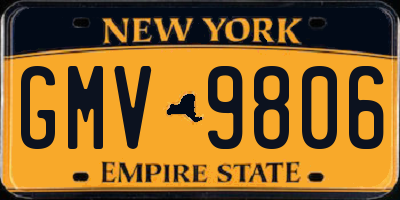 NY license plate GMV9806