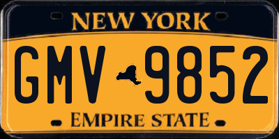 NY license plate GMV9852