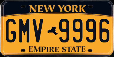 NY license plate GMV9996