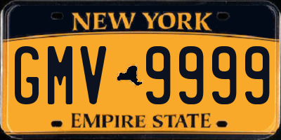 NY license plate GMV9999