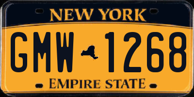 NY license plate GMW1268