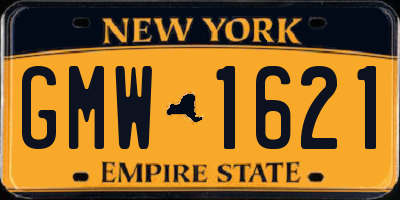 NY license plate GMW1621