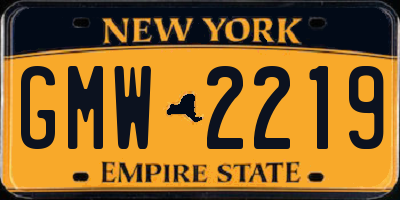 NY license plate GMW2219