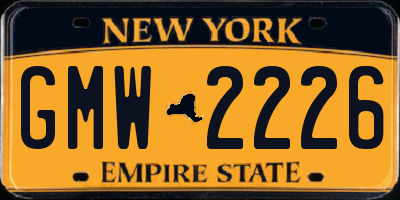 NY license plate GMW2226
