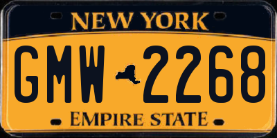 NY license plate GMW2268
