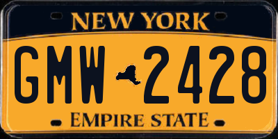 NY license plate GMW2428