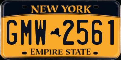 NY license plate GMW2561