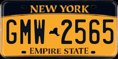 NY license plate GMW2565