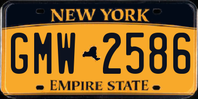 NY license plate GMW2586