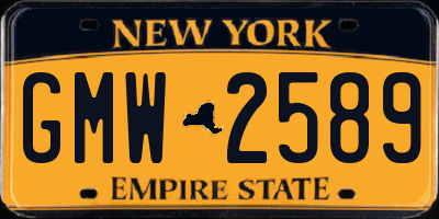 NY license plate GMW2589
