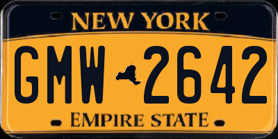 NY license plate GMW2642