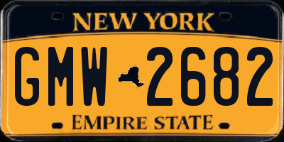NY license plate GMW2682