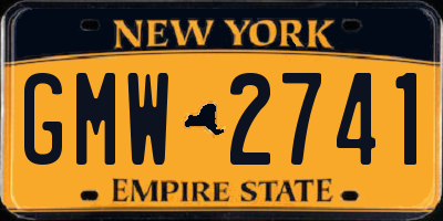 NY license plate GMW2741