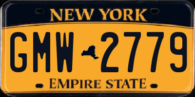 NY license plate GMW2779