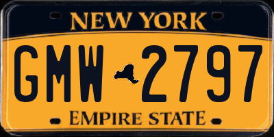 NY license plate GMW2797
