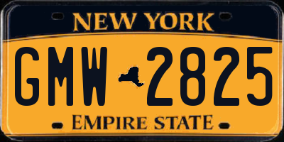 NY license plate GMW2825