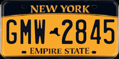 NY license plate GMW2845