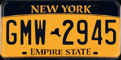 NY license plate GMW2945