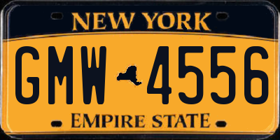 NY license plate GMW4556