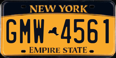 NY license plate GMW4561