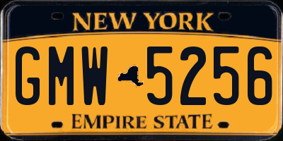 NY license plate GMW5256