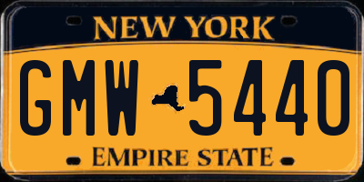NY license plate GMW5440