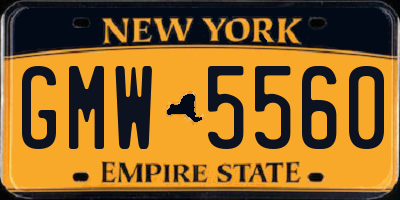 NY license plate GMW5560