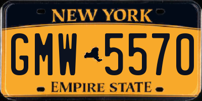 NY license plate GMW5570