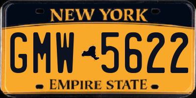 NY license plate GMW5622