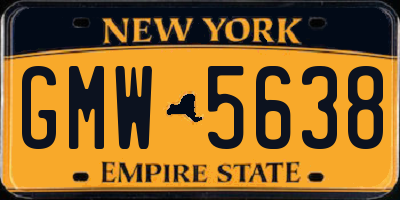NY license plate GMW5638