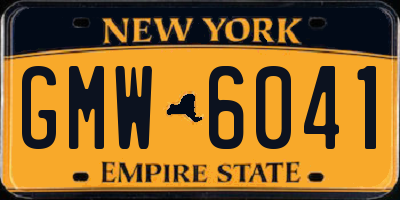 NY license plate GMW6041