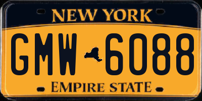 NY license plate GMW6088