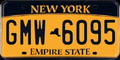 NY license plate GMW6095