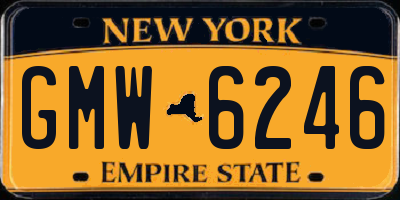 NY license plate GMW6246