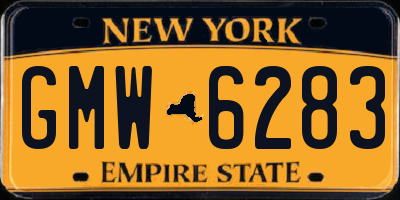 NY license plate GMW6283