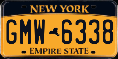 NY license plate GMW6338